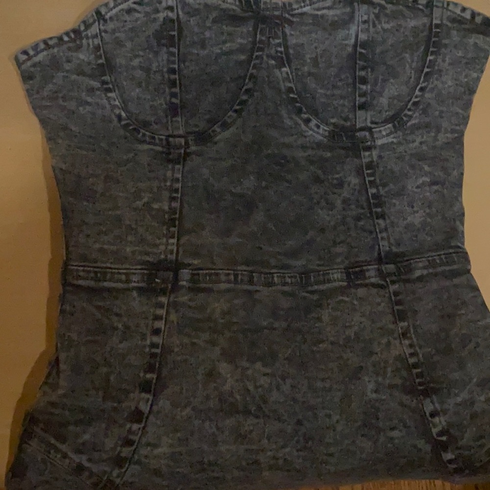 Stone Washed Denim Tube Dress Size 2